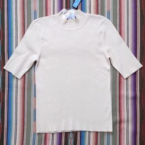 Antonio Melani Cream Short Sleeve Sweater